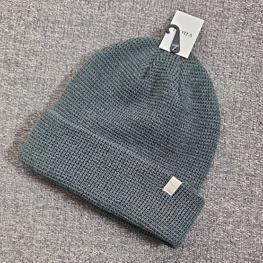 Vuori Alpine Waffle Teal Knit Beanie
